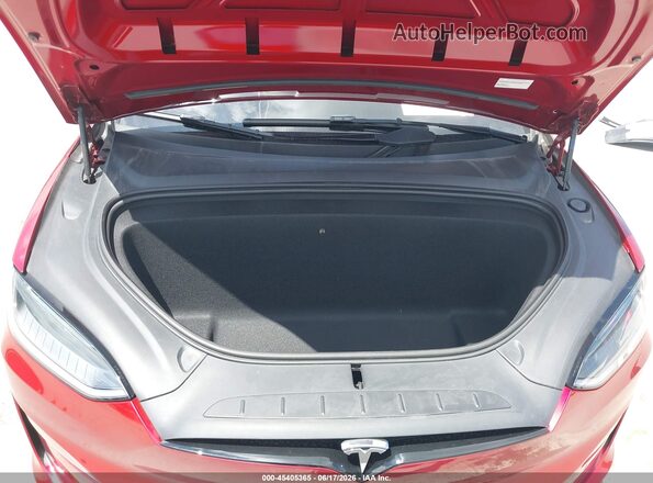 7SAXCBE65PF428918 2023 TESLA MODEL X Burgundy Vista trasera