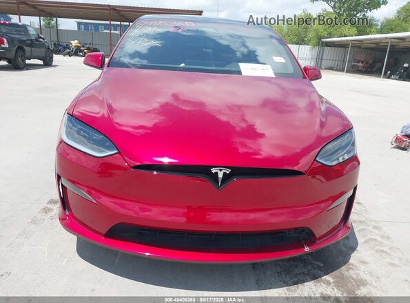 7SAXCBE65PF428918 2023 TESLA MODEL X Burgundy Vista del cuadro de instrumentos