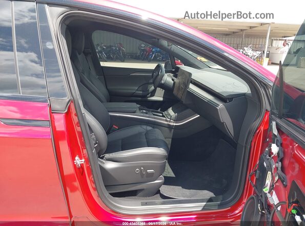 7SAXCBE65PF428918 2023 TESLA MODEL X Burgundy Vista interior delantera