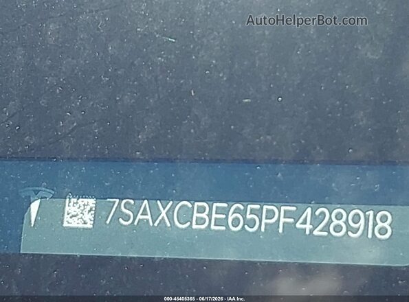 7SAXCBE65PF428918 2023 TESLA MODEL X Burgundy 