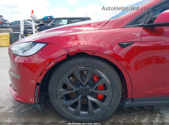 7SAXCBE65PF428918 2023 TESLA MODEL X Burgundy 