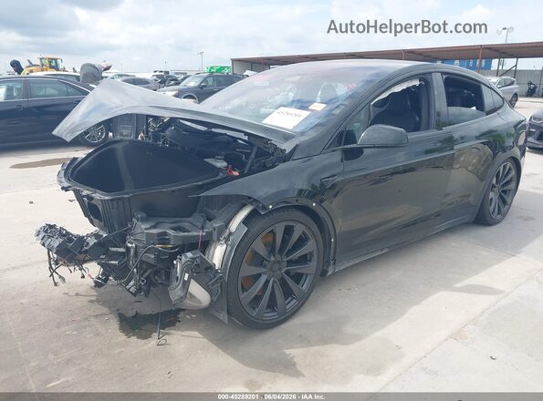 7SAXCBE66NF345351 2022 TESLA MODEL X Black Przód lewy