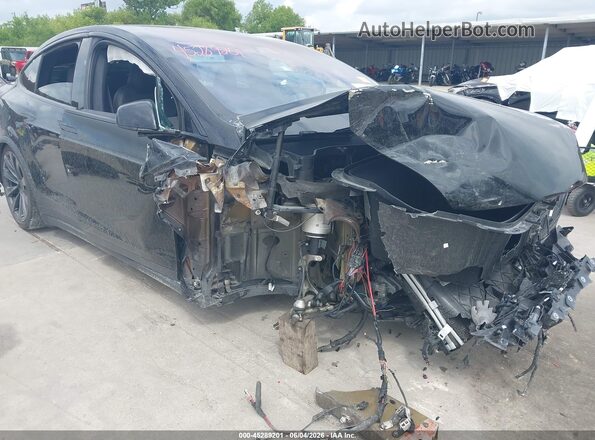 7SAXCBE66NF345351 2022 TESLA MODEL X Black Widok z przodu
