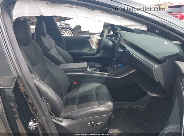7SAXCBE66NF345351 2022 TESLA MODEL X Black Widok wnętrza z przodu