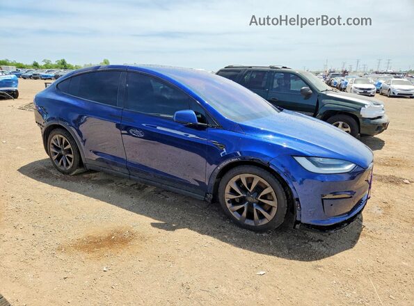 7SAXCBE67NF332253 2022 TESLA MODEL Синий Передняя правая четверть