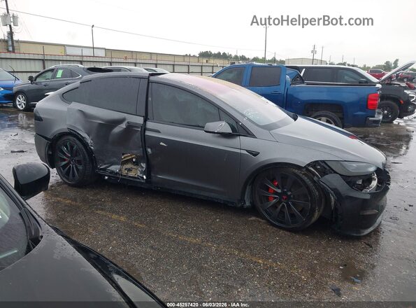 7SAXCBE6XRF437892 2024 TESLA MODEL X Gray Սալոնի հետևի տեսք