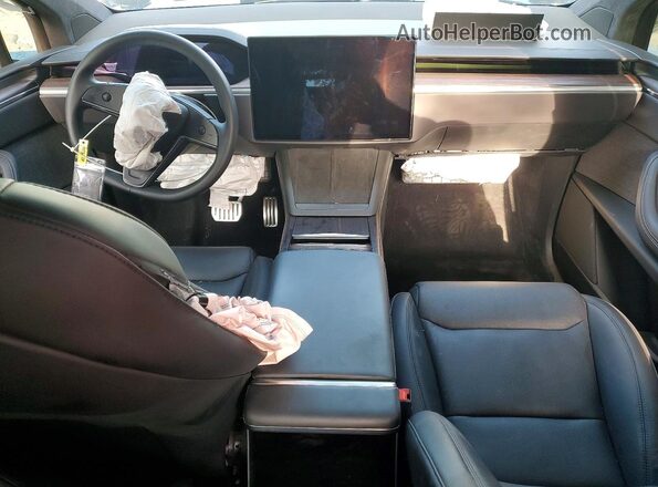 7SAXCDE50RF445213 2024 TESLA MODEL Black Առջևի վահանակի տեսք