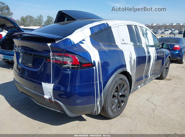 7SAXCDE59PF386840 2023 TESLA MODEL X Dark Blue Задняя правая четверть