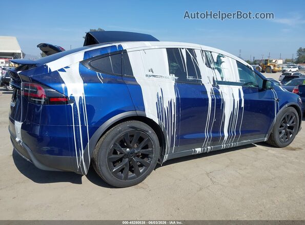 7SAXCDE59PF386840 2023 TESLA MODEL X Dark Blue Вид задней части салона