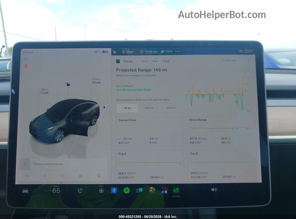 7SAYGAEE0NF377366 2022 TESLA MODEL Y Серый Вид задних сидений