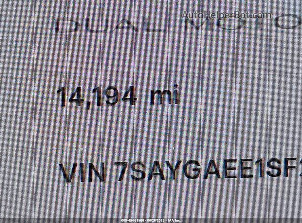 7SAYGAEE1SF277952 2025 TESLA MODEL Y Blue 