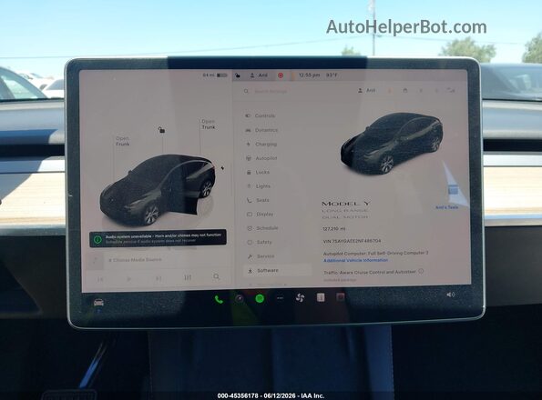7SAYGAEE2NF486704 2022 TESLA MODEL Y Black 