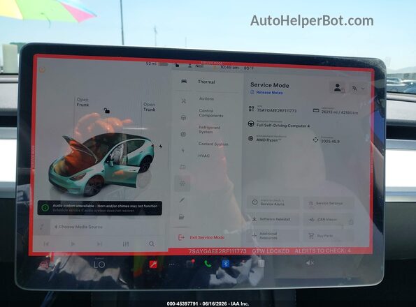 7SAYGAEE2RF111773 2024 TESLA MODEL Y White 