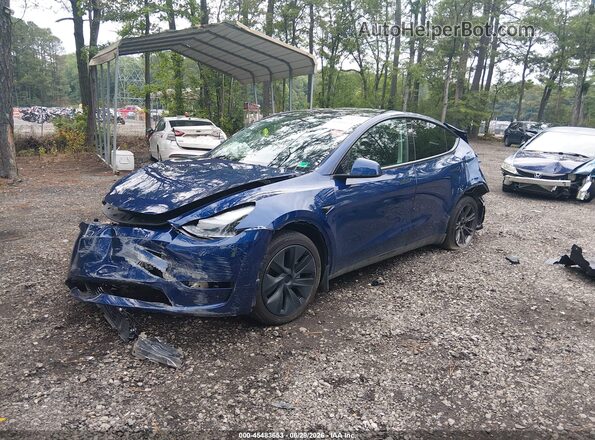 7SAYGAEE2RF183282 2024 TESLA MODEL Y Синий Передняя левая четверть