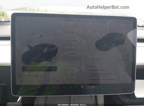 7SAYGAEE2SF288796 2025 TESLA MODEL Y Black უკანა სავარძლების ხედი