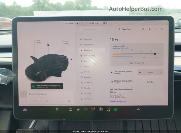 7SAYGAEE3NF314147 2022 TESLA MODEL Y Black 