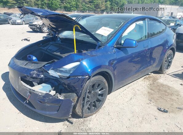 7SAYGAEE4NF314416 2022 TESLA MODEL Y Blue Vista tres cuartos delantera izquierda