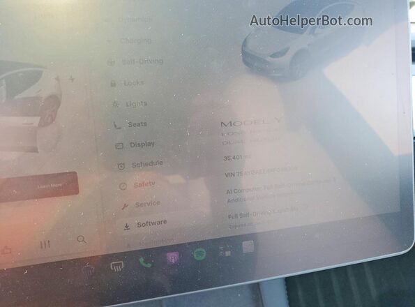 7SAYGAEE4RF048305 2024 TESLA MODEL White Vista del cuadro de instrumentos