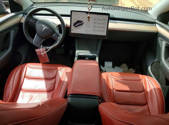 7SAYGAEE5PF606224 2023 TESLA MODEL Gray Widok deski rozdzielczej