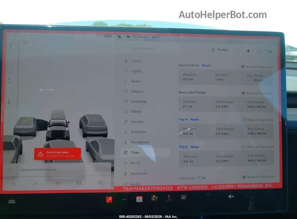 7SAYGAEE6TF604122 2026 TESLA MODEL Y Белый Вид задних сидений