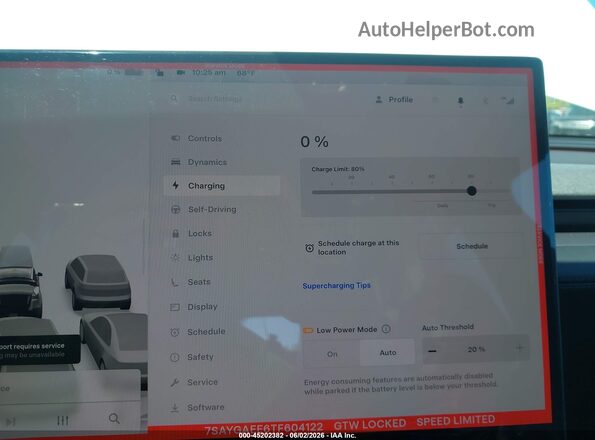 7SAYGAEE6TF604122 2026 TESLA MODEL Y Белый 