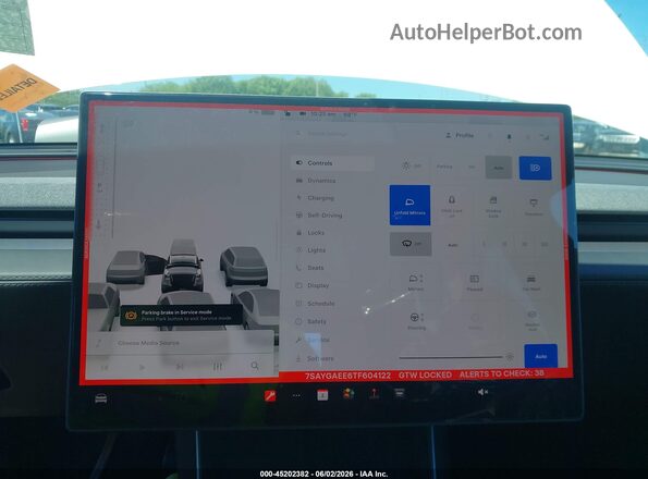 7SAYGAEE6TF604122 2026 TESLA MODEL Y Белый 