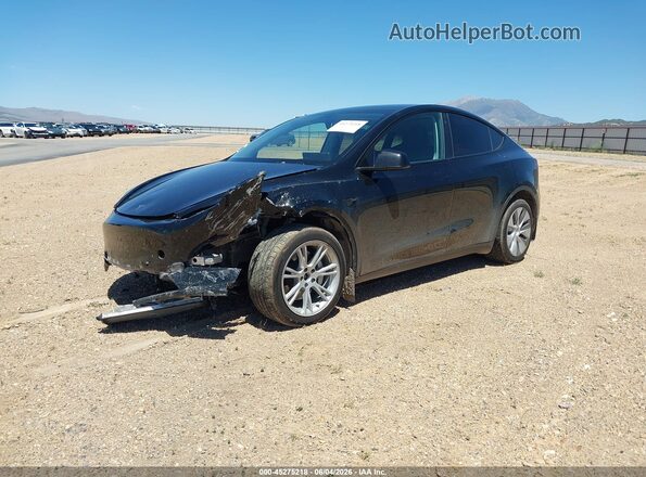 7SAYGAEE7NF505148 2022 TESLA MODEL Y Black წინა მარცხენა ხედი სამი მეოთხედიდან