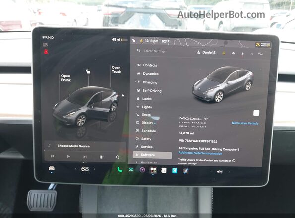 7SAYGAEE8PF971822 2023 TESLA MODEL Y Gray 