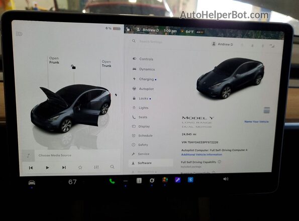 7SAYGAEE8PF972226 2023 TESLA OTHER Серебряный Вид щитка приборов