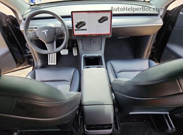 7SAYGAEE9NF337349 2022 TESLA MODEL Черный Вид панели приборов