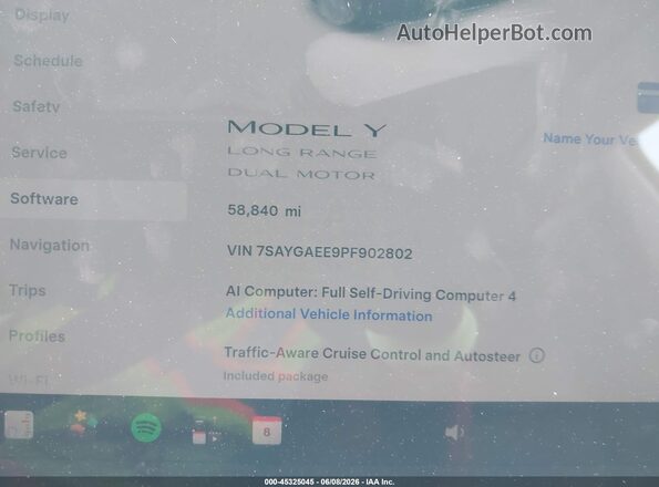 7SAYGAEE9PF902802 2023 TESLA MODEL Y Gray 