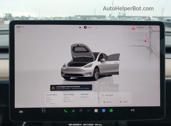 7SAYGAEEXPF942015 2023 TESLA MODEL Y White 