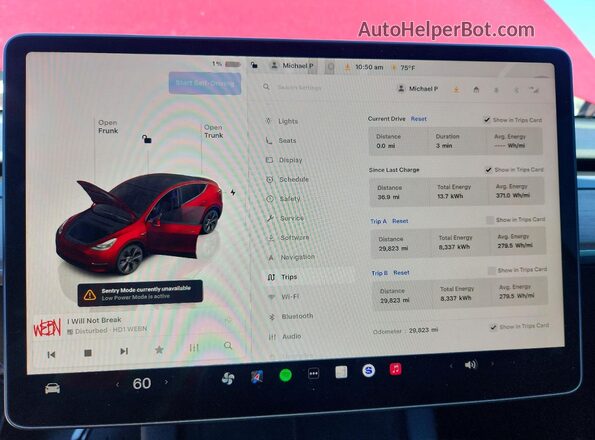 7SAYGAEEXRF181277 2024 TESLA MODEL Red Instrument cluster view