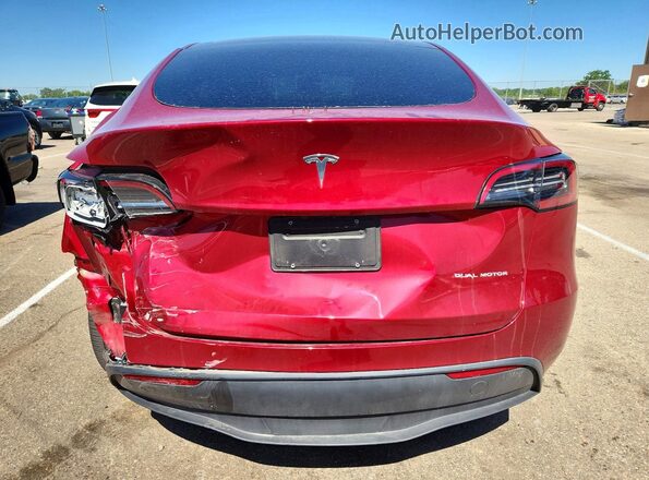 7SAYGAEEXRF181277 2024 TESLA MODEL Red Rear view