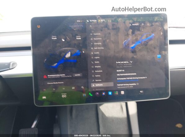 7SAYGAEEXRF206209 2024 TESLA MODEL Y Blue უკანა სავარძლების ხედი