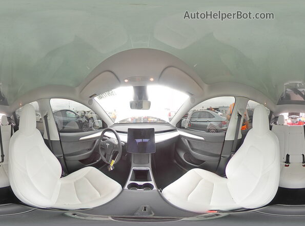 7SAYGDED0SF242568 2025 TESLA MODEL Белый Панорамный вид салона 360°