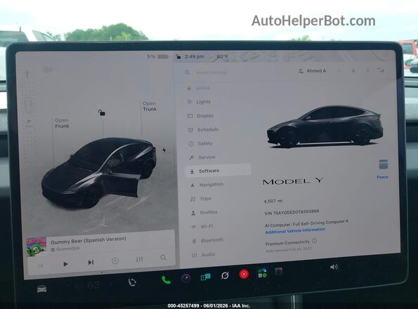 7SAYGDED0TA593866 2026 TESLA MODEL Y Gray 