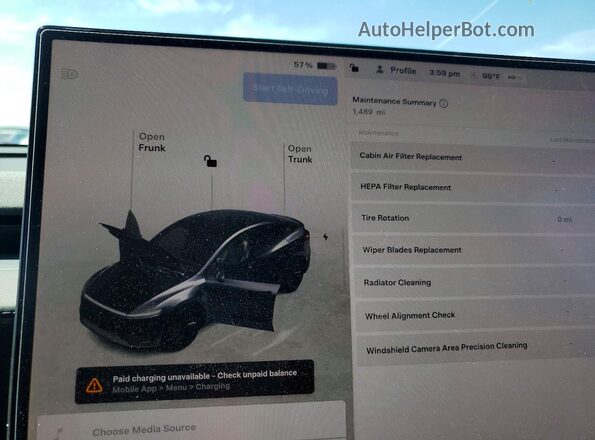 7SAYGDED0TA681168 2026 TESLA MODEL Charcoal Vista del cuadro de instrumentos