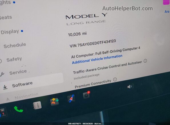 7SAYGDED0TF434123 2026 TESLA MODEL Y Gray Вид задніх сидінь