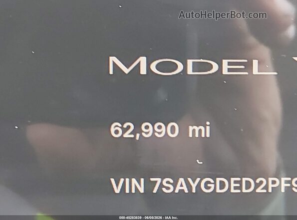 7SAYGDED2PF941823 2023 TESLA MODEL Y Gray 