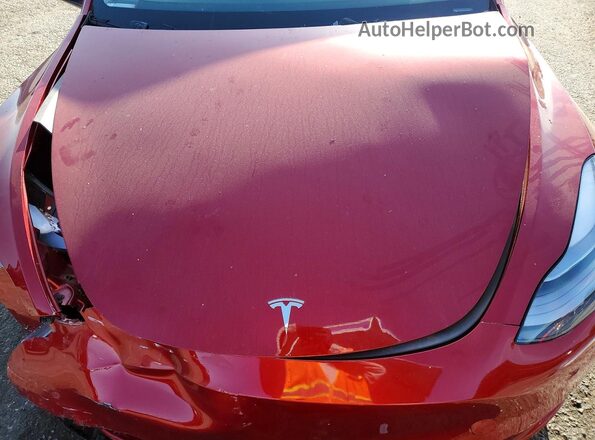 7SAYGDED2SF279461 2025 TESLA MODEL Red Սալոնի հետևի տեսք