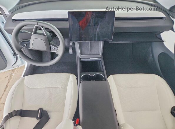 7SAYGDED2TA459375 2026 TESLA MODEL White Առջևի վահանակի տեսք