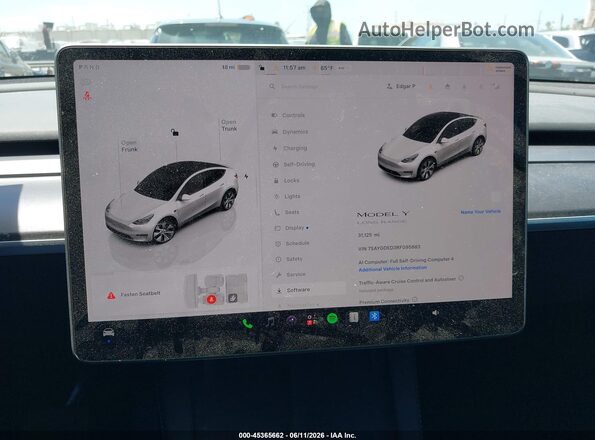 7SAYGDED3RF095883 2024 TESLA MODEL Y Белый 