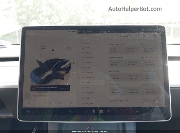 7SAYGDED3SF265651 2025 TESLA MODEL Y Серый Вид задних сидений