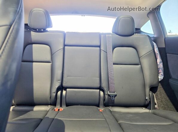 7SAYGDED3SF319160 2025 TESLA MODEL Gray Vista de los asientos traseros