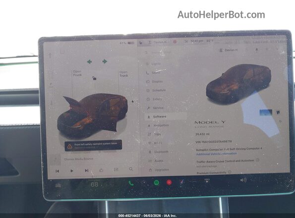 7SAYGDED3TA498718 2026 TESLA MODEL Y Красный 