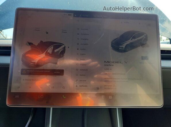 7SAYGDED3TF539321 2026 TESLA MODEL Black Widok zestawu wskaźników