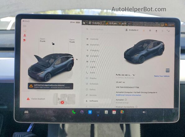 7SAYGDED4SA377758 2025 TESLA MODEL Charcoal Widok zestawu wskaźników