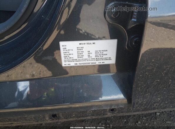 7SAYGDED5RF186542 2024 TESLA MODEL Y Black Շարժիչի բաժամունքի տեսք