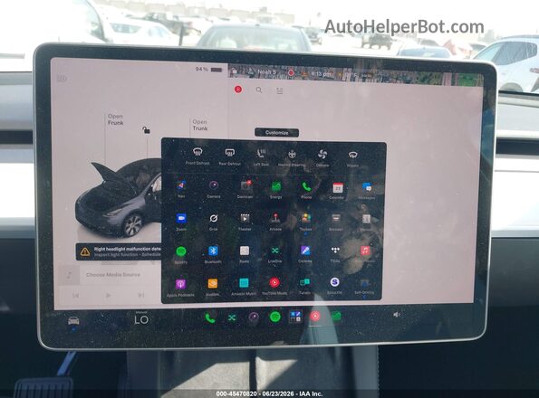 7SAYGDED7PF968709 2023 TESLA MODEL Y Серый 